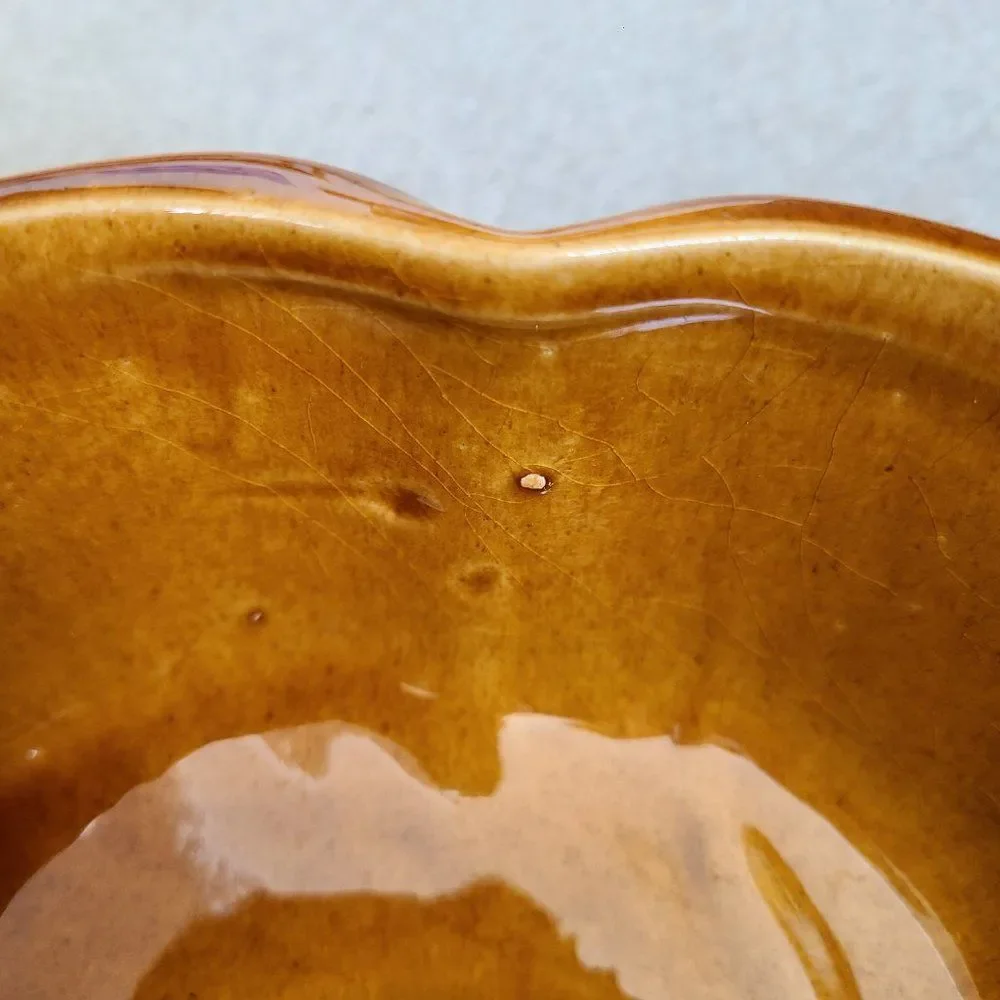 Vintage Haeger #216 Scalloped Planter Floral Petal Ceramic Glazed Pottery
